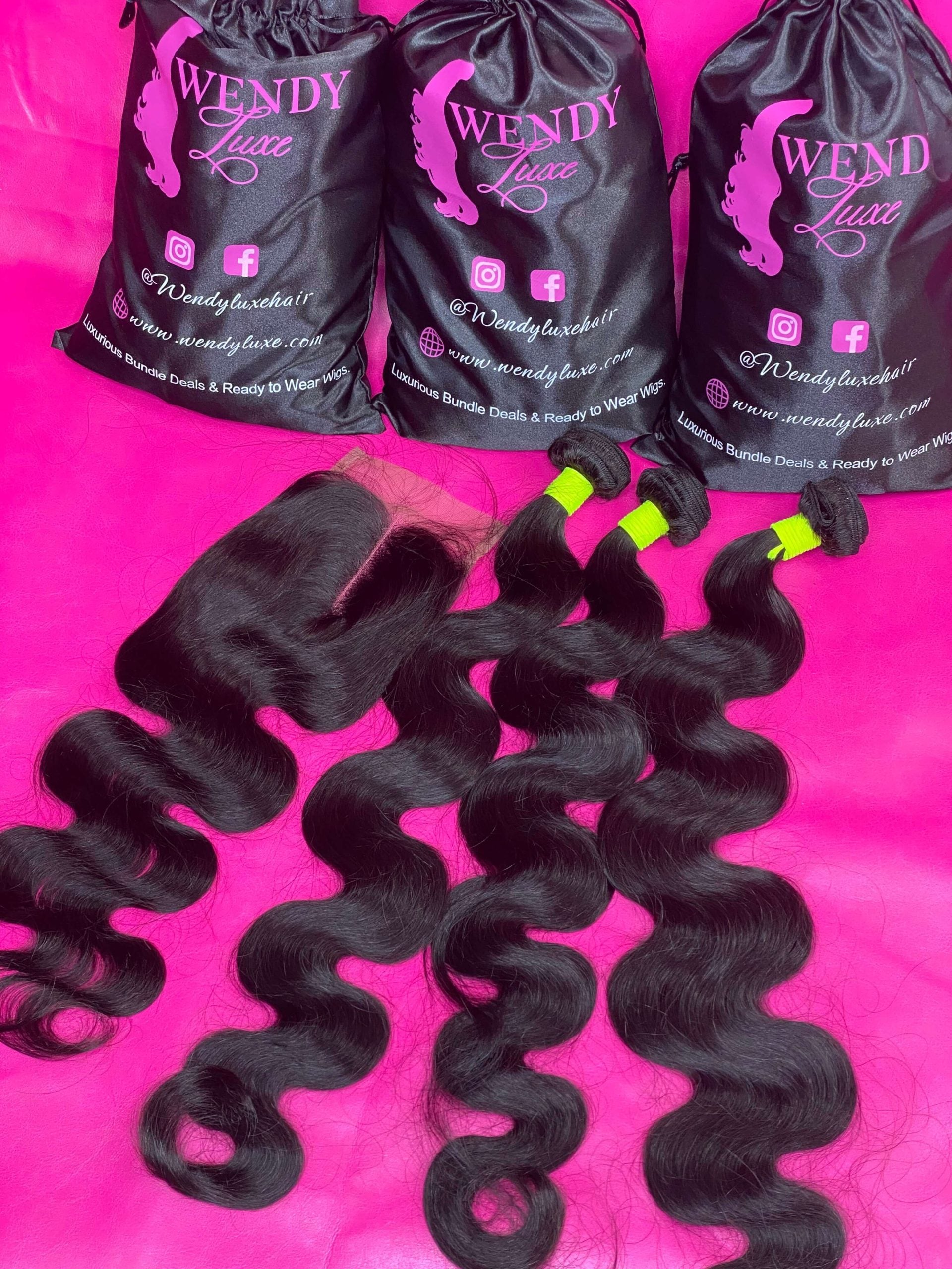 cheap human hair bundles with closure for sew in
