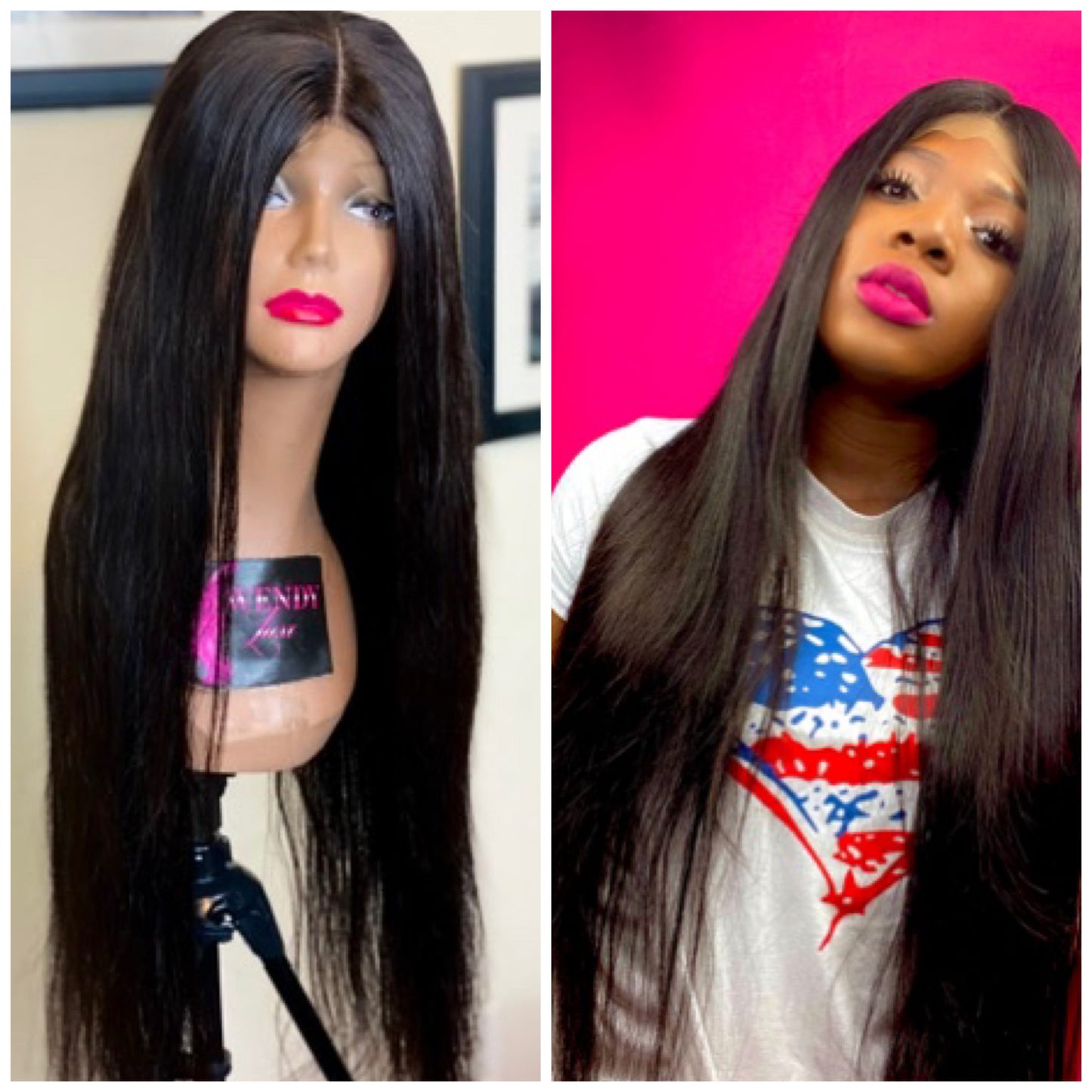 lace front straight wig