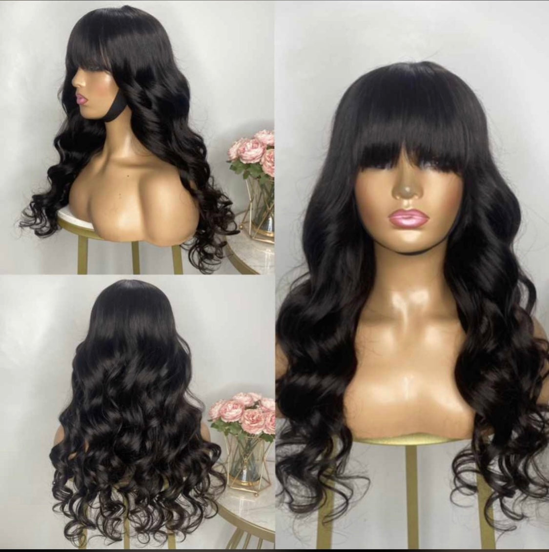 body wave with bangs