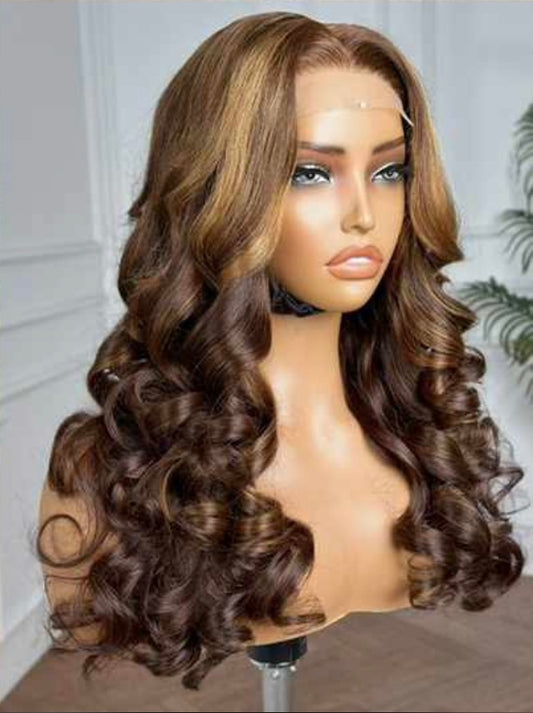 Ombre Curls Closure Wig 18"