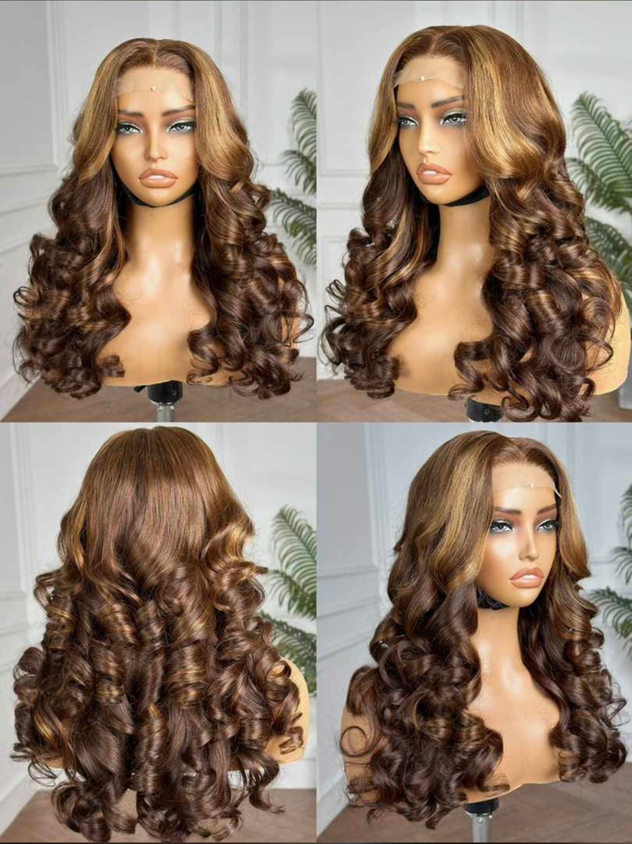 Ombre Curls Closure Wig 18"