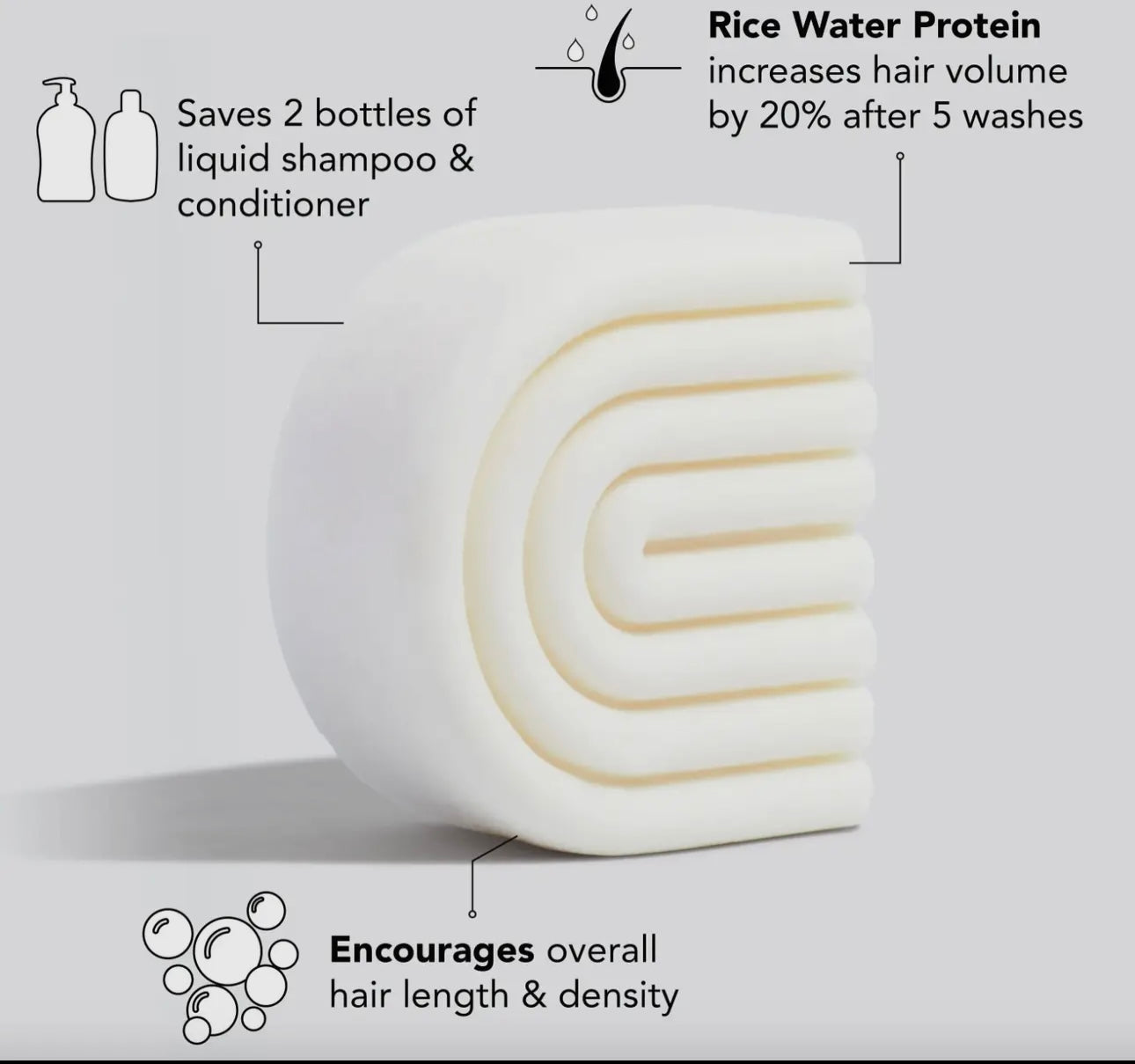 Rice Water Protein Conditioner Bar For Hair Growth