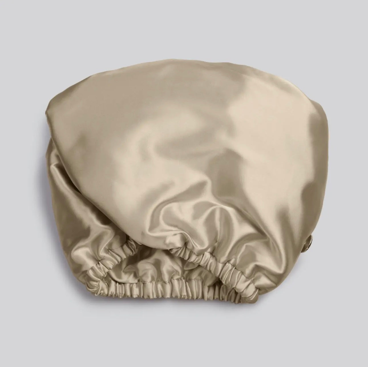 Satin-Wrapped Hair Towel - Champagne