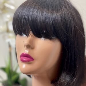 Fringe bob human hair wig 8"