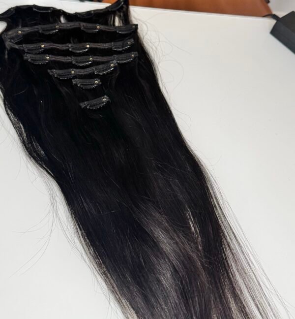 Luxury Straight Clip-In Hair Extensions – 100% Virgin Human Hair