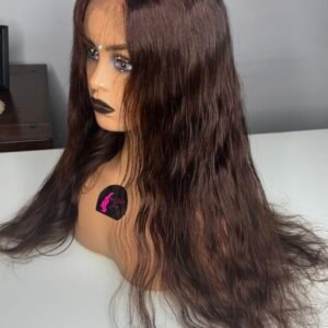 Brown Indian Human Hair Frontal Wig 20”