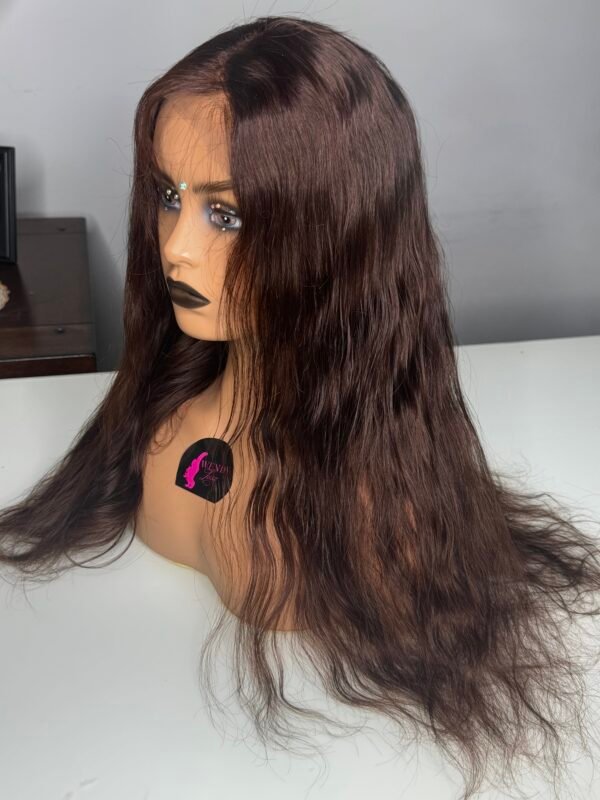 Brown Indian Human Hair Frontal Wig 20”