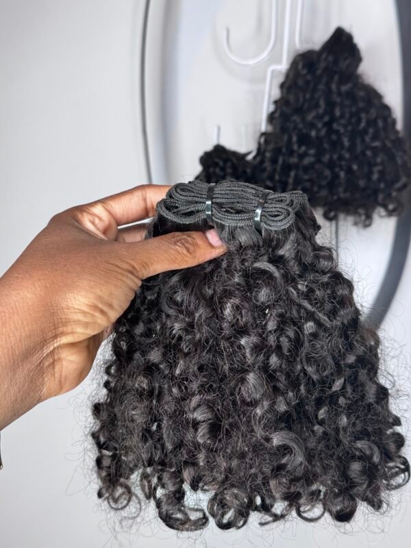 Burmese Double drawn Kinky Human Hair Bundle Set (3-Pack) - Image 3